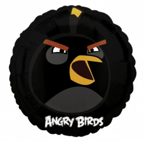 45 cm-es Angry Birds fekete madár fólia lufi