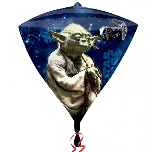 43 cm-es Star Wars, gyémánt alakú fólia lufi