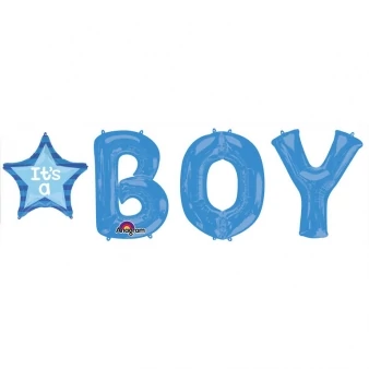 SuperShape - It's a boy kék fólia lufi