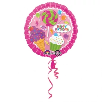 45 cm-es Muffinos 1st Birthday Girl fólia lufi