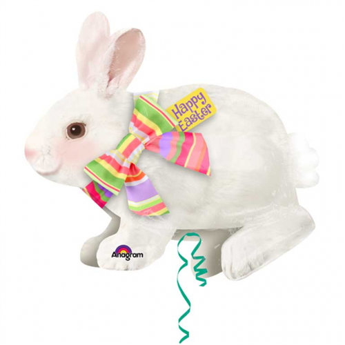 SuperShape - nyuszi csokornyakkendővel Happy Easter fólia lufi