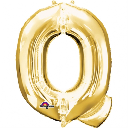 SuperShape - arany színű Q betű fólia lufi