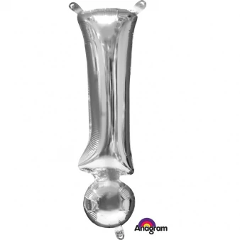 MiniShape - ezüst színű ! szimbólum fólia lufi