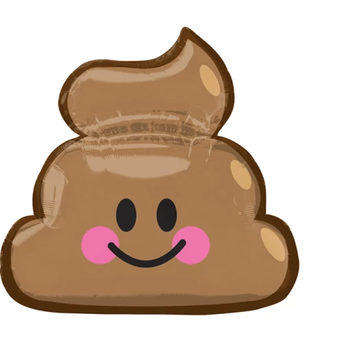 SuperShape - Emoticon kaki fólia lufi, 63x60 cm
