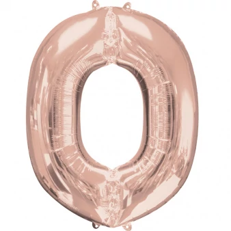 SuperShape - rosegold O betű fólia lufi