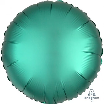 45 cm-es Satin Lux-jade zöld kerek fólia lufi