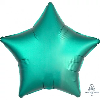 45 cm-es Satin Lux-jade zöld csillag alakú fólia lufi