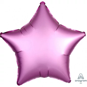 45 cm-es Satin Lux flamingó pink csillag alakú fólia lufi