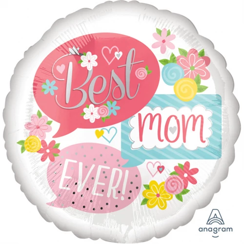 43 cm-es Best mom ever! fólia lufi