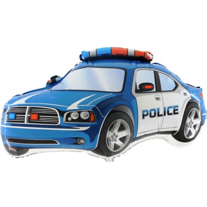 SuperShape - Rendőrautó kék fólia lufi