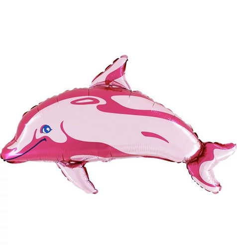 SuperShape - Delfin rózsaszín fólia lufi, 80 cm