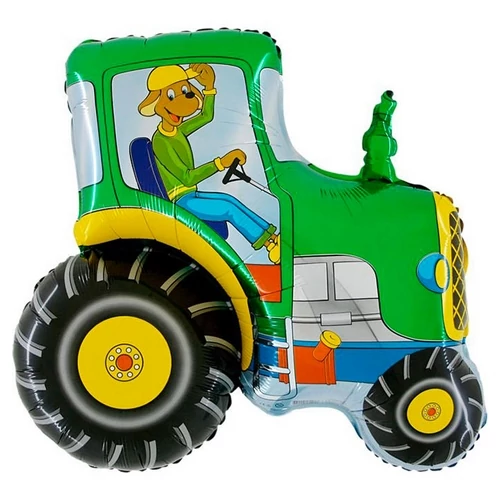 SuperShape - 74 cm-es zöld traktor fólia lufi