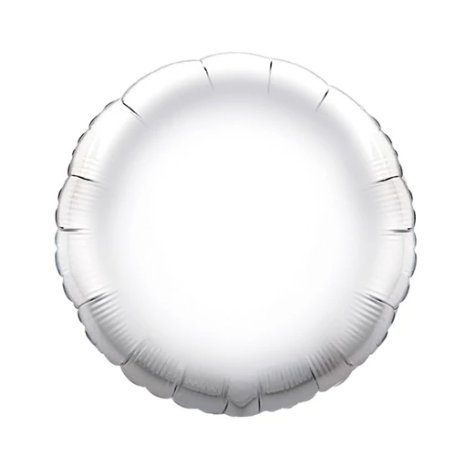 45 cm-es kerek fehér fólia lufi