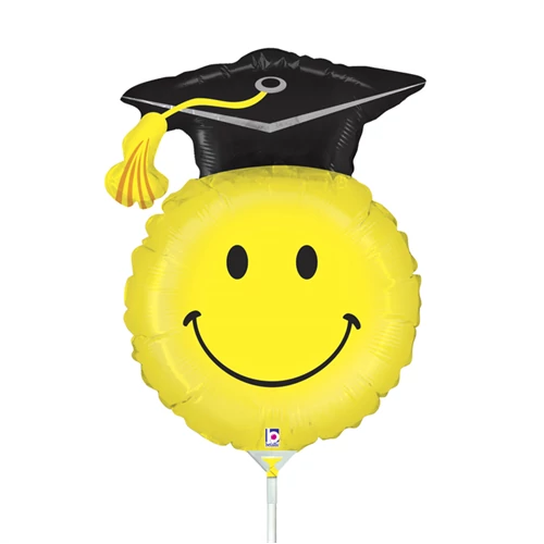 MiniShape - Smiley ballagó sapkában forma fólia lufi