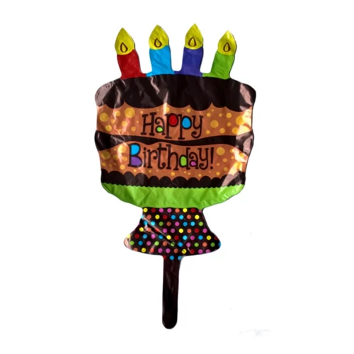 MiniShape - Happy Birthday torta fólia lufi, 36 cm