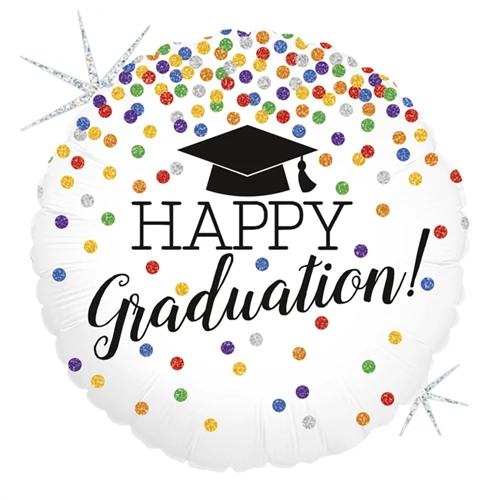 46 cm-es Happy Graduation! fólia lufi