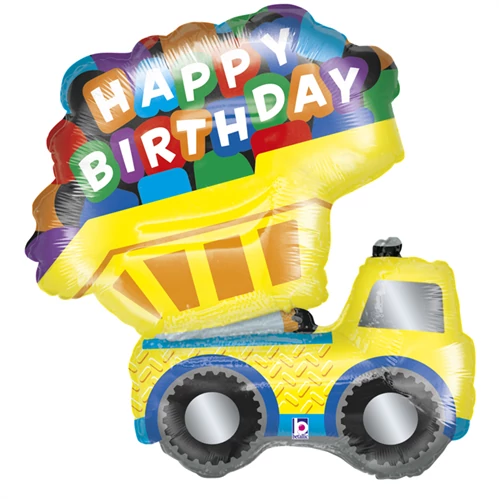 SuperShape - Happy Birth day teherautós fólia lufi
