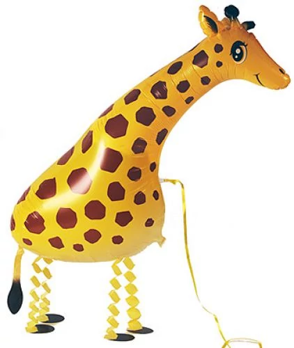 Sétáló zsiráf fólia lufi