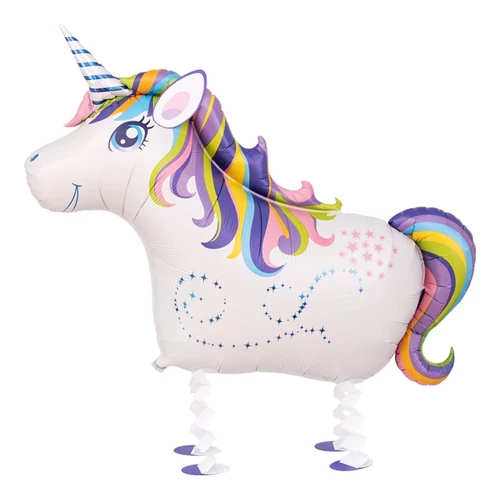 Sétáló unicornis fólia lufi