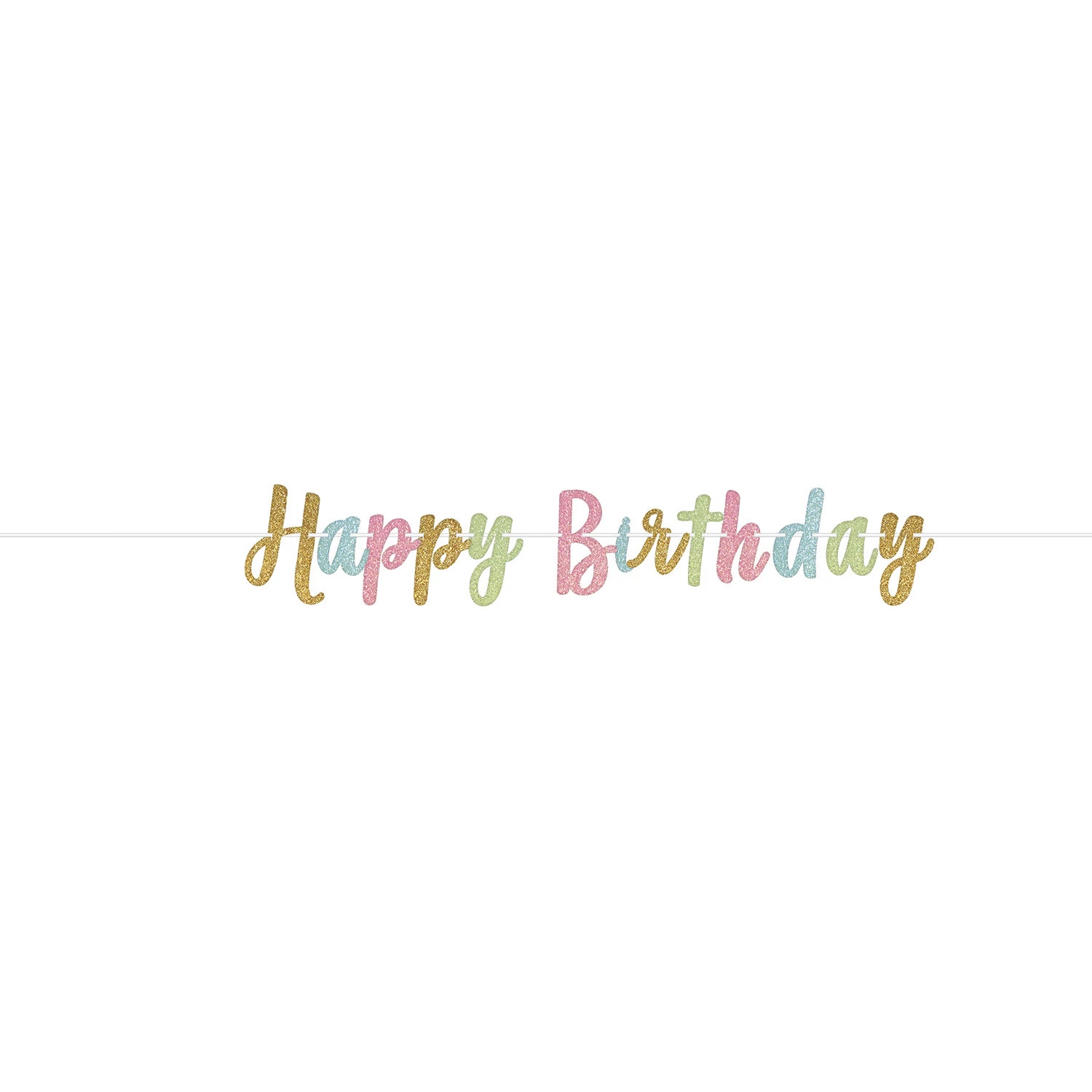Confetti Fun - glitteres Happy Birthday betűfelirat 365 cm-es