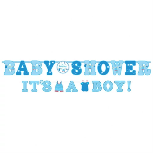 Baby Shower It's a boy kék felirat