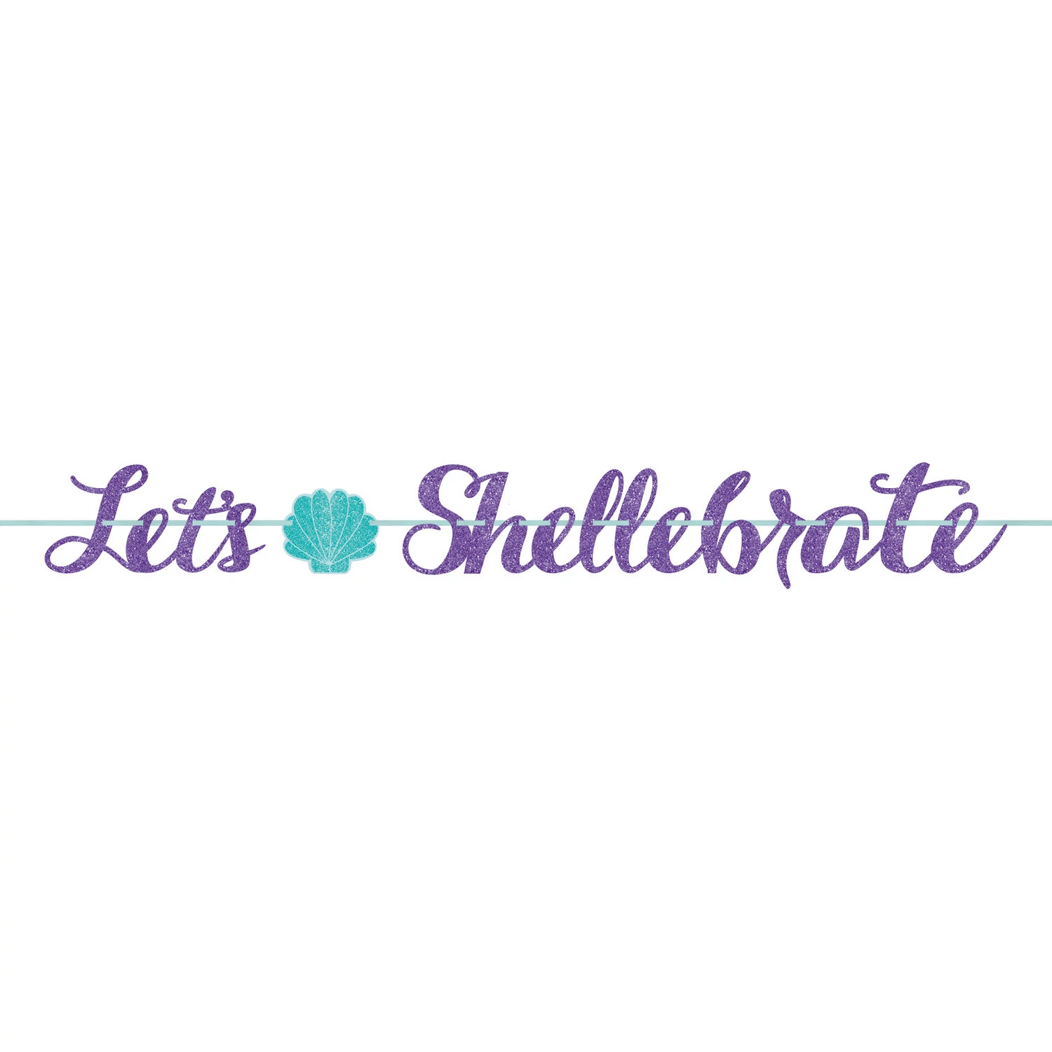 Mermaid Wishes - Let's Shellebrate papírfelirat 365 cm