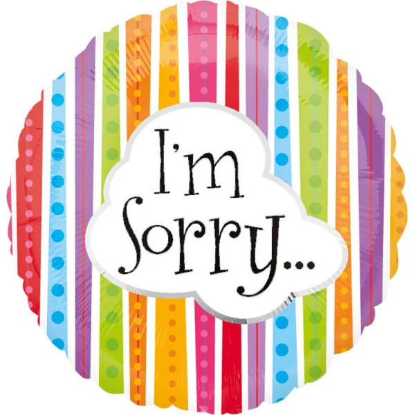 45 cm-es I'm Sorry feliratú fólia lufi