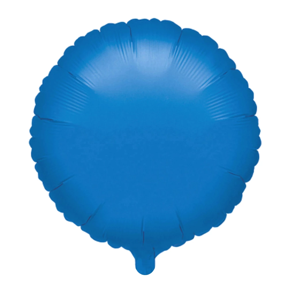 45 cm-es Solid Color kék kerek fólia lufi