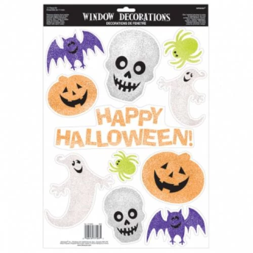 Halloween glitteres ablakdekoráció