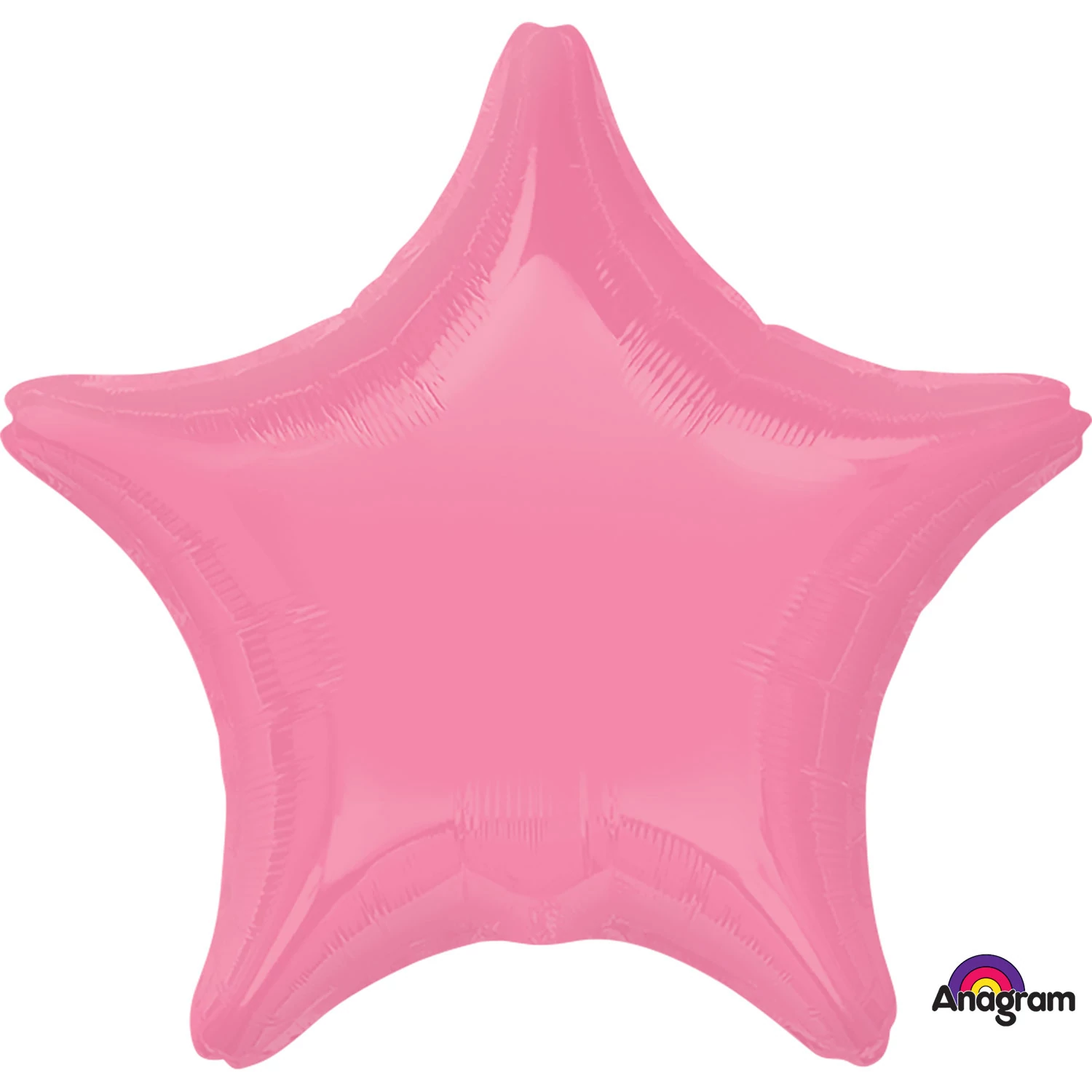 48 cm-es világos rózsaszín csillag fólia lufi