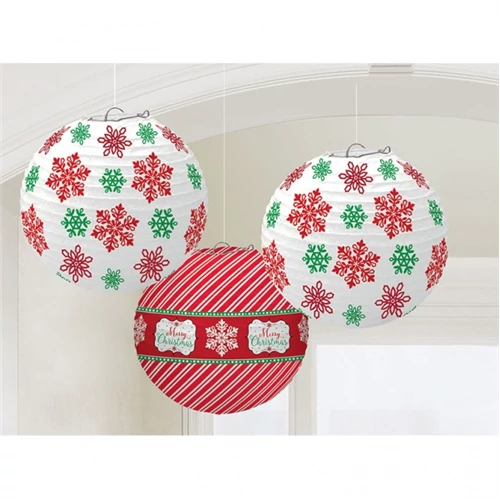 Merry Christmas lampion 3 db/cs