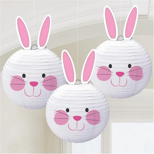 Nyuszi fej lampion - 3 db / csomag