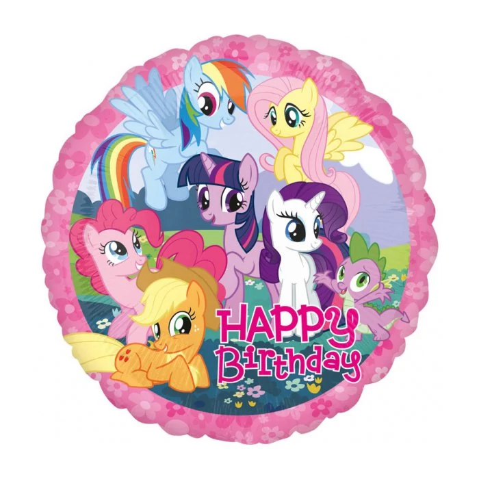 43 cm-es Happy Birthday My little Pony fólia lufi