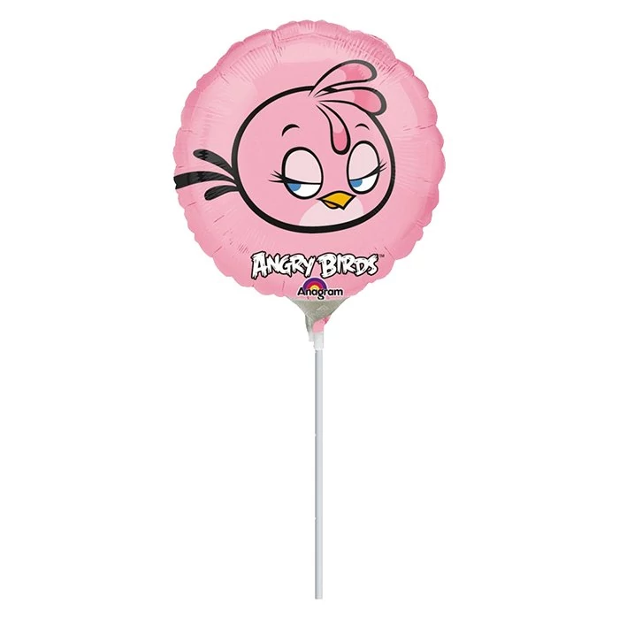 Mini - Angry Birds Pink madár fólia lufi, 23 cm