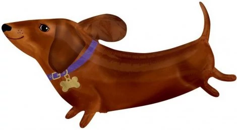 SuperShape - barna tacskó alakú fólia lufi 91 cm AV