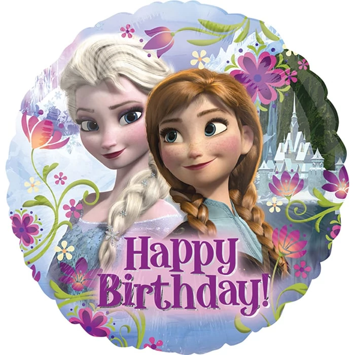 43 cm-es Happy Birthday Jégvarázs fólia lufi