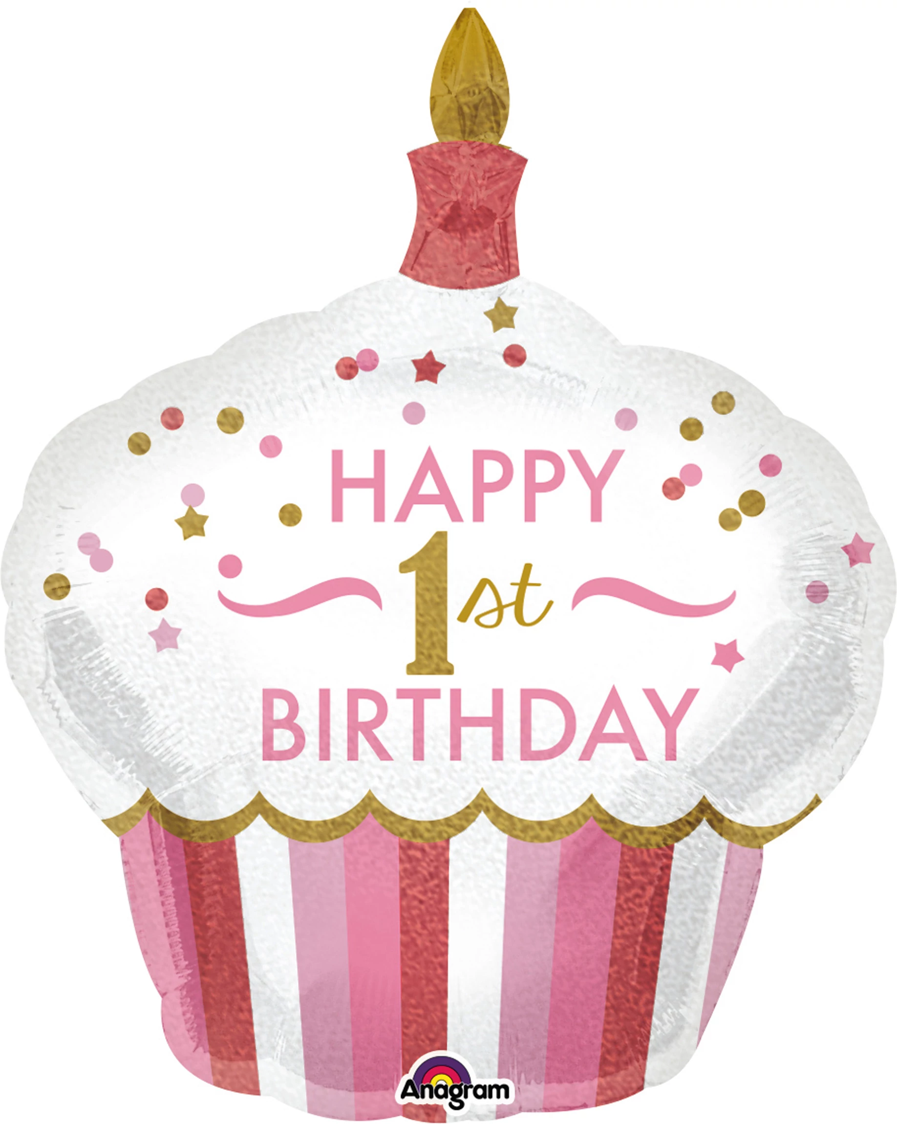 SuperShape -  1st Birthday Cupcake Girl , 73 x 91cm
