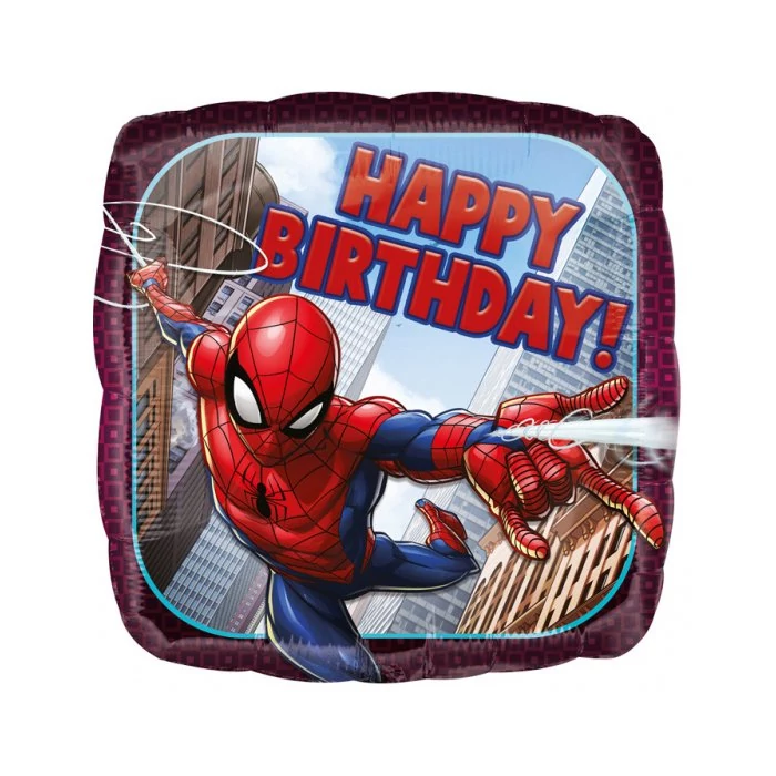45 cm-es Pókemberes Happy Birthday fólia lufi
