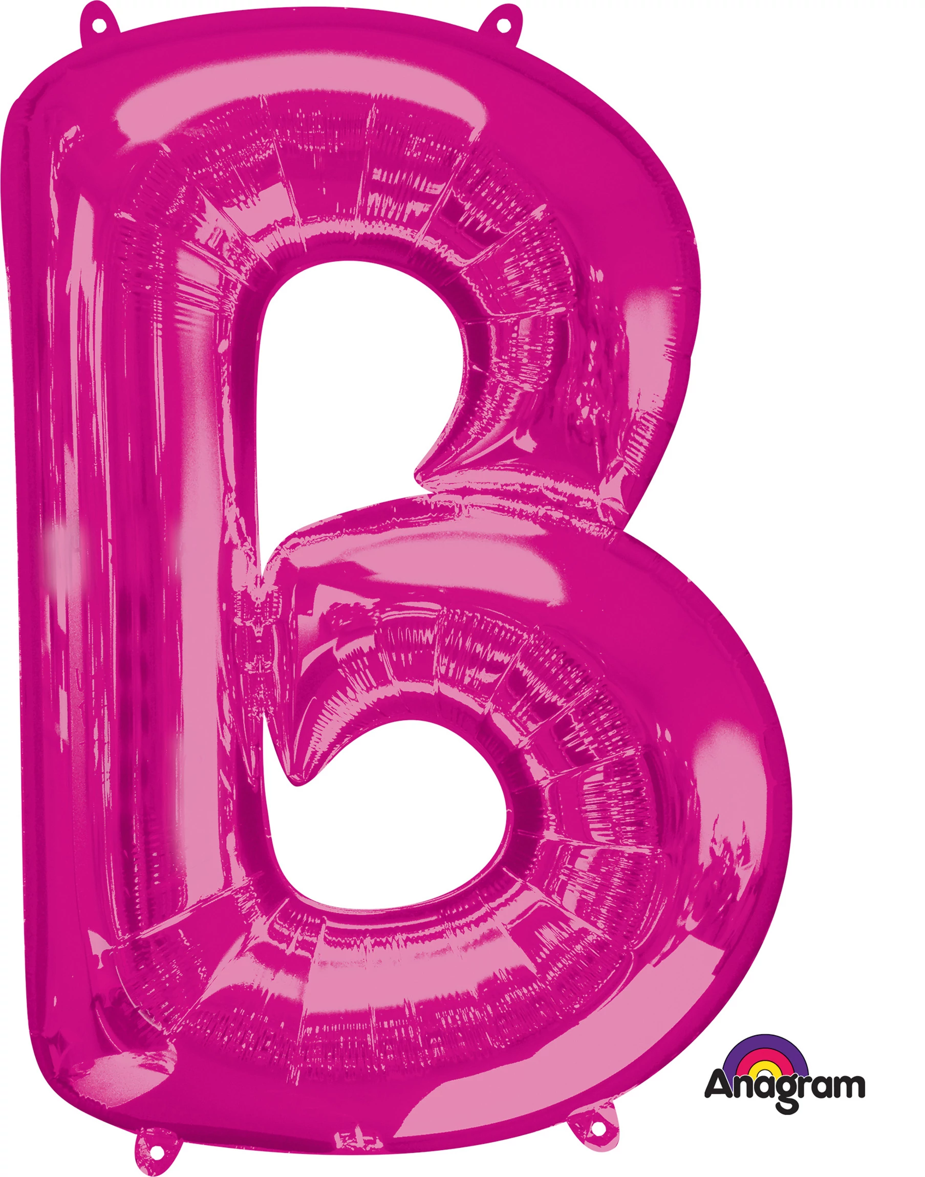 SuperShape - pink  B betű fólia lufi, 58cm x 86cm