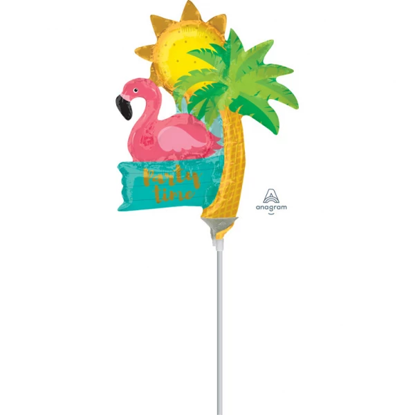 Mini - Flamingó fólia lufi