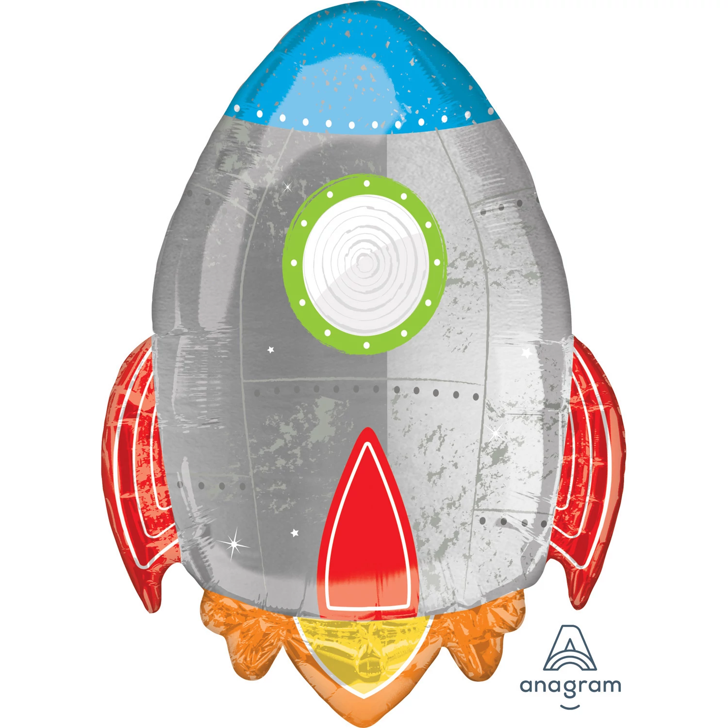 SuperShape-Blast off Birthday fólia lufi