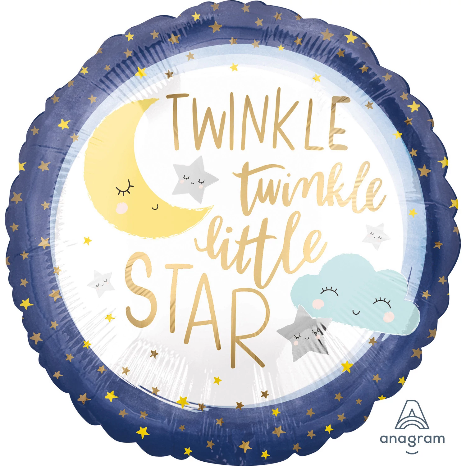 45 cm-es Twinkle Little Star- Ragyogj kiscsillag babaváró party fólia lufi