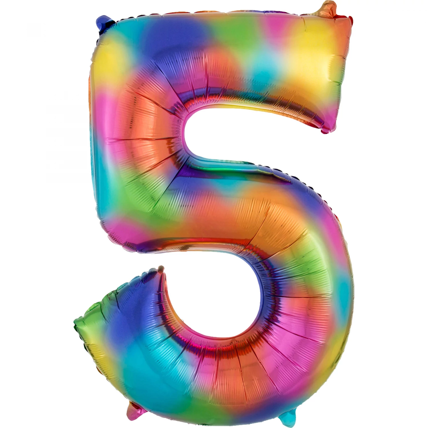 SuperShape szivárvány színű 5 szám fólia lufi 58 x 83 cm
