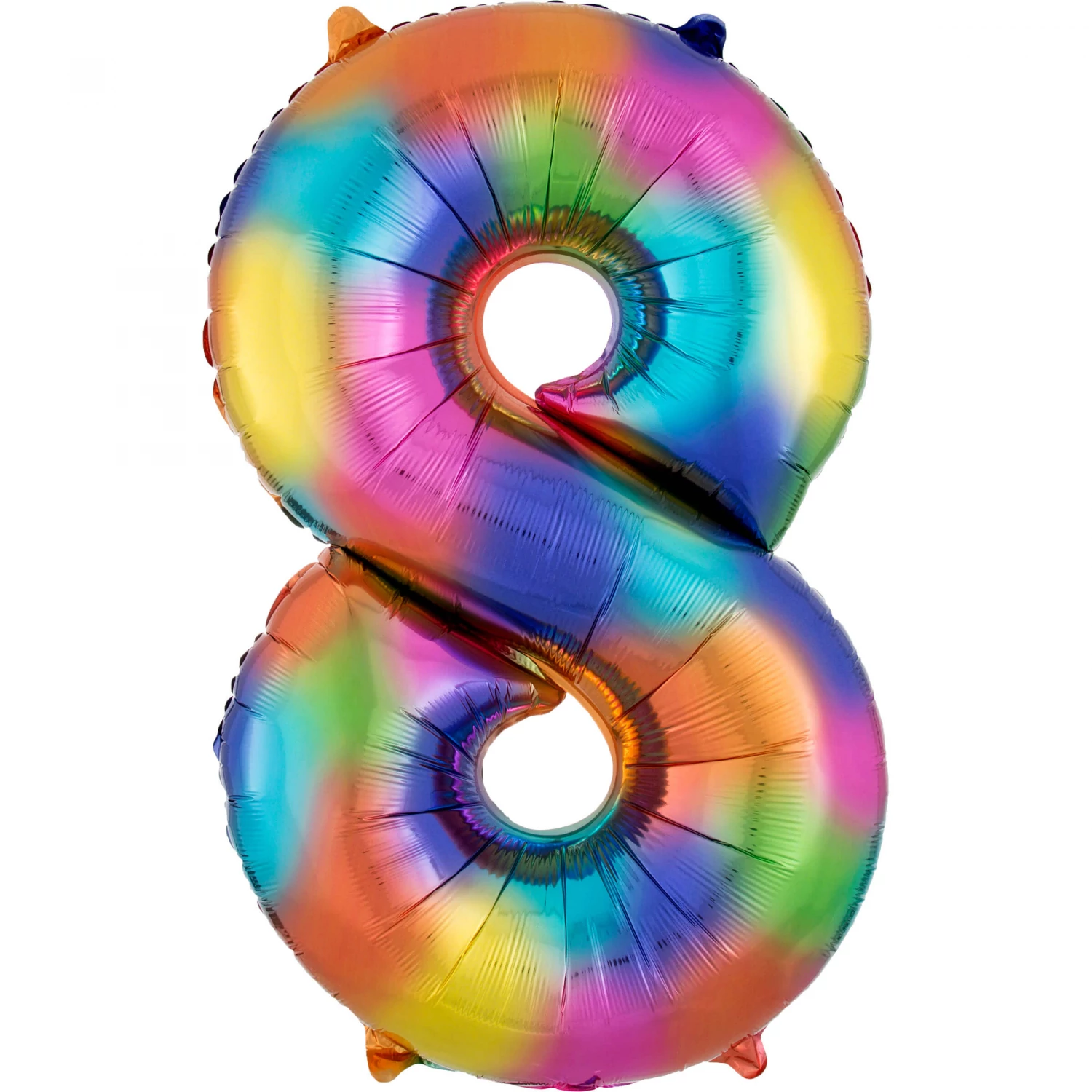 SuperShape szivárvány színű 8 szám fólia lufi 53 x 86 cm