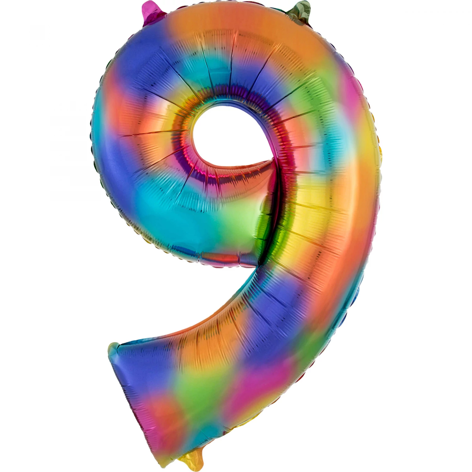 SuperShape szivárvány színű 9 szám fólia lufi 55 x 86 cm