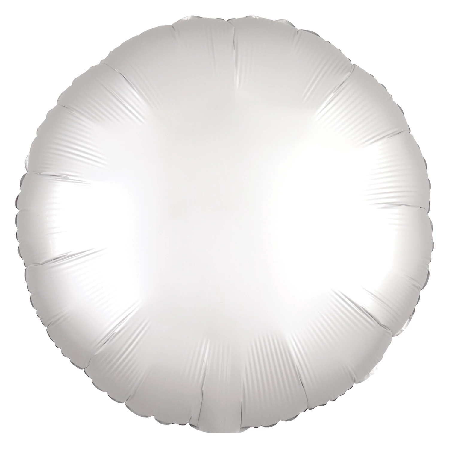 43 cm-es Satin Luxe fehér kerek fólia lufi