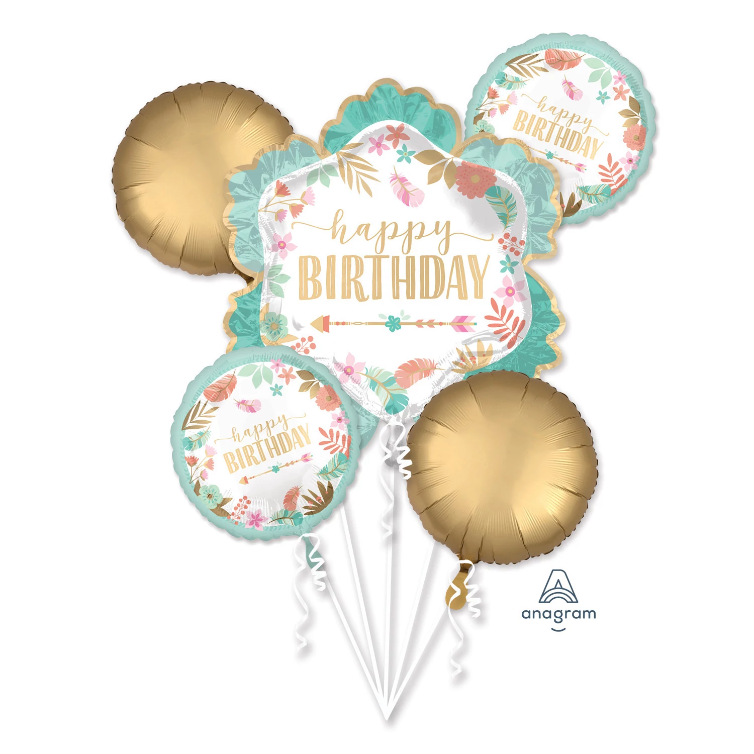 Bouquet - BOHO Birthday Girl - Születésnapi fólia luficsokor