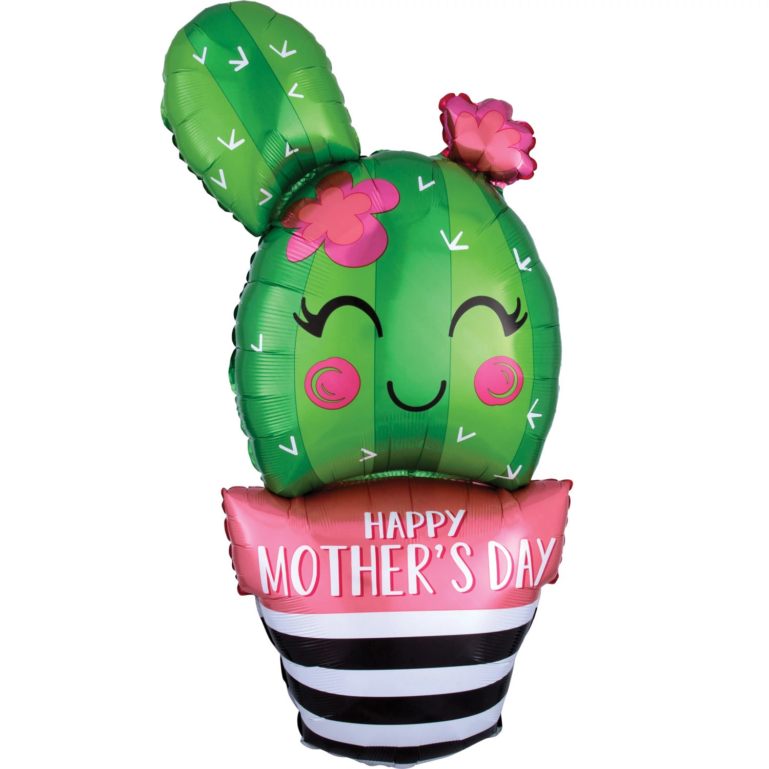 SuperShape - 45 cm x 88 cm-es Happy Mother's Day feliratos kaktusz alakú fólia lufi