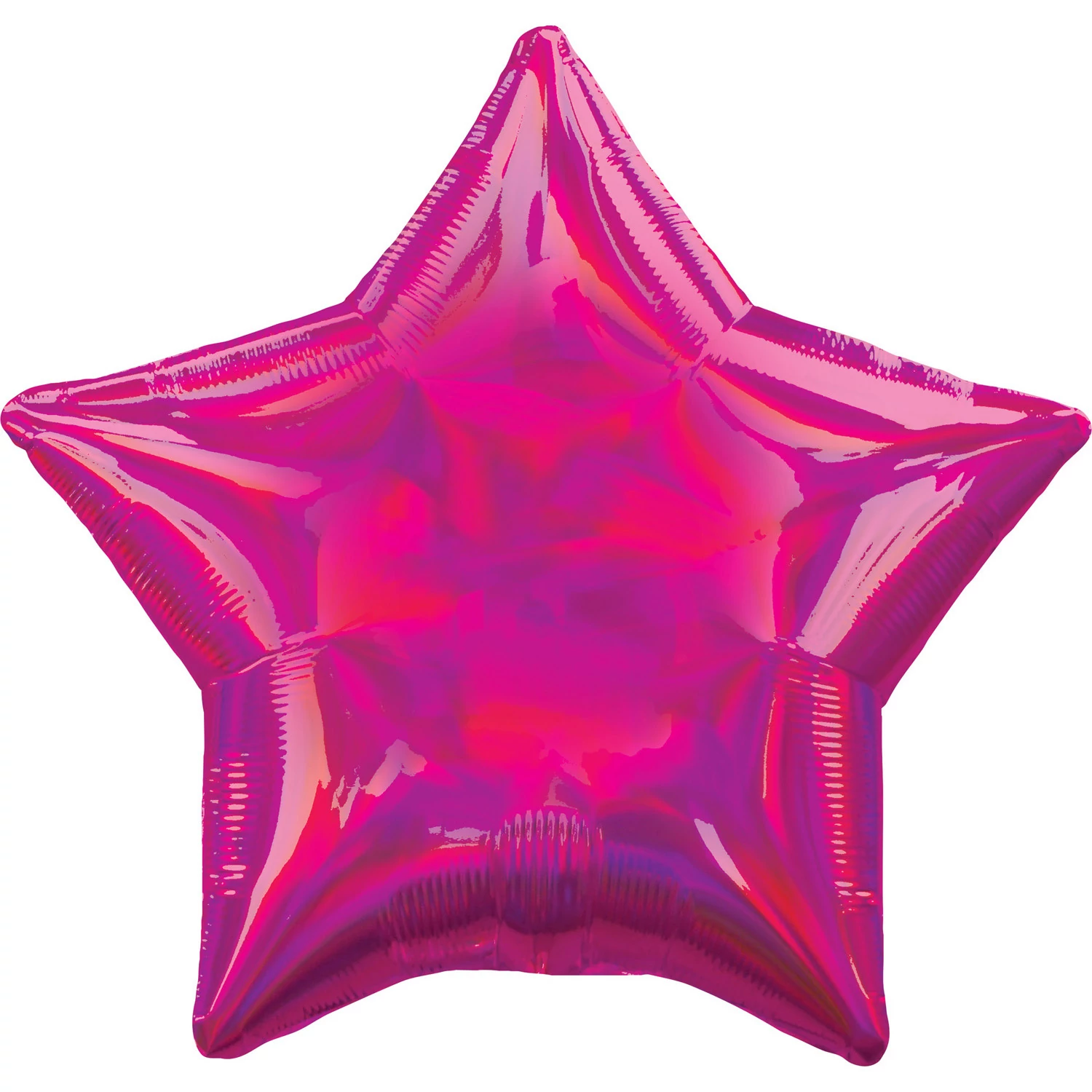 43 cm-es Irizáló, hologrammos magenta, csillag alakú fólia lufi