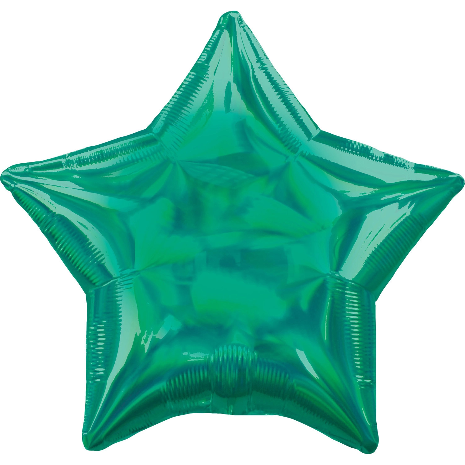 43 cm-es irizáló, hologrammos zöld, csillag alakú fólia lufi